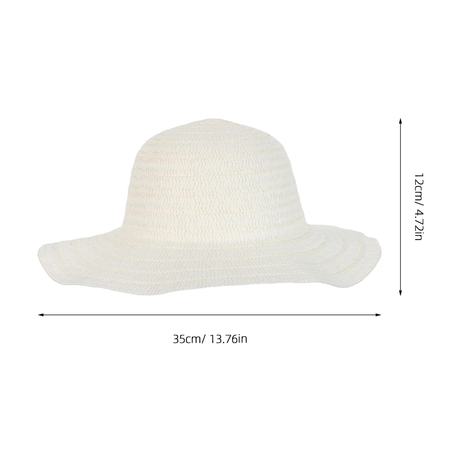 Sombreros de Paja Beige y Protección UV 12 para Bricolaje ala Ancha Ajustable y Disfraces de Verano Manualidades en Grupo