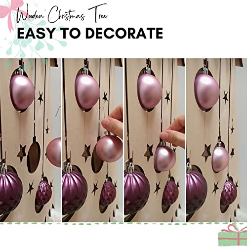 79Inch Wooden Christmas Tree, Large Alternative Christmas Tree, Wood Xmas Tree, Artificial Christmas Tree (5 Units Height), Unique Handmade Tree No Mass Production #TOP2