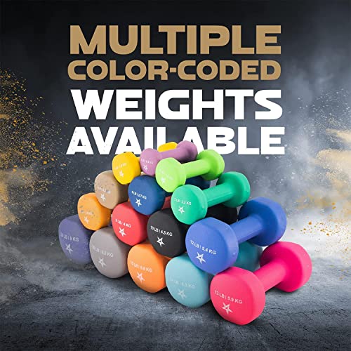 Image of Yes4All Neoprene Dumbbells, Pairs and Sets with Rack for Home Workouts