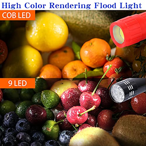 Kunhe 5 Pack Plastic Small Mini Led Flashlight Cob Flashlights For Kids 100 Lumen With Batteries High Cri For Bright Flash Light Party Favors Christmas Gifts #TOP3
