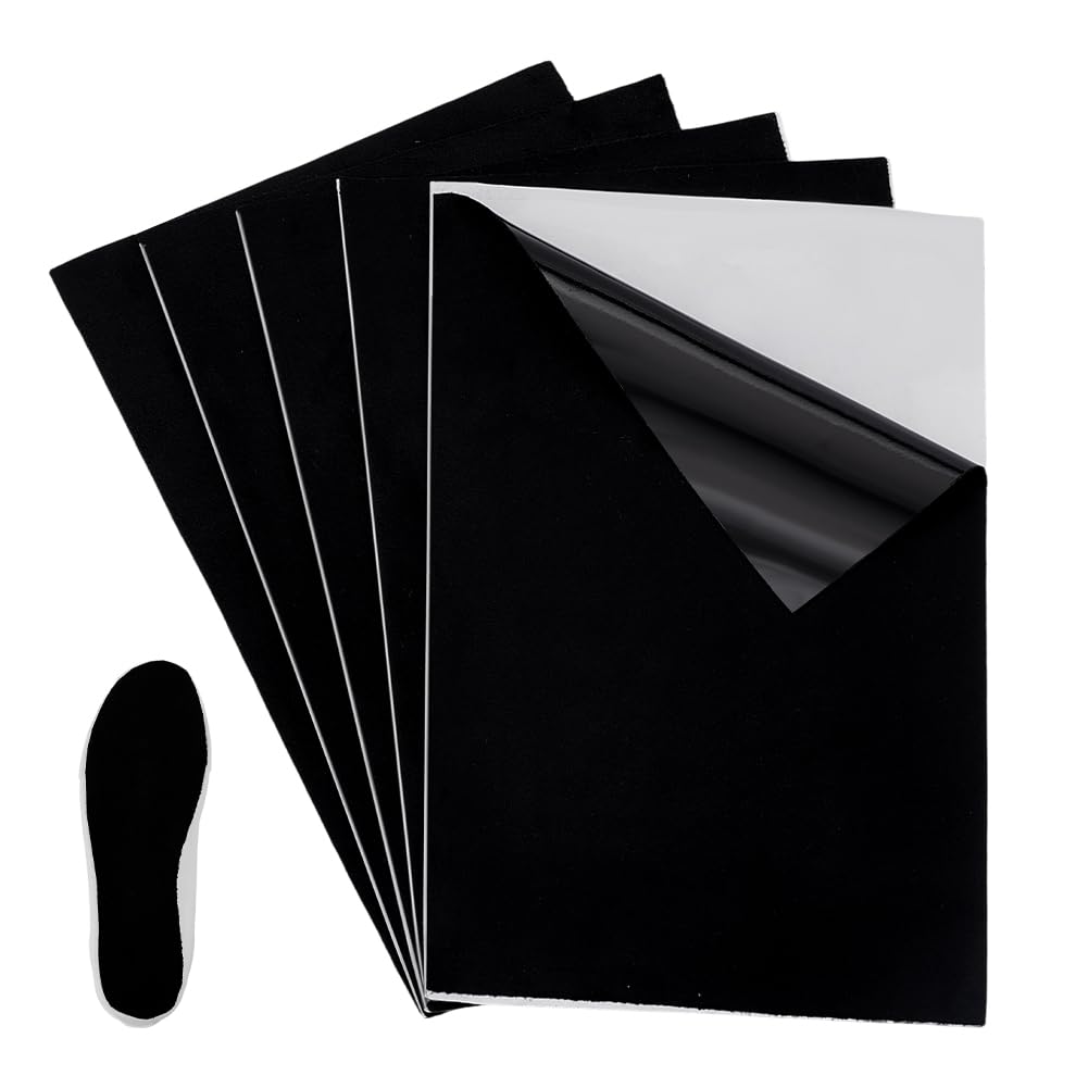 PH PandaHall 5pcs Self Adhesive Suede Sticky Sheets for Shoes 7.8x11.8in