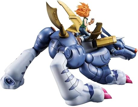 DIGIMON - Metal Garurumon & Ishida - Statuette G.E.M. Precious 30cm