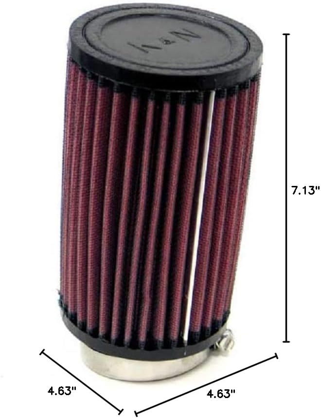 Miniatura 10 de K&N Filtro de aire universal con abrazadera Alto rendimiento, Premium, lavable, Reemplazo del filtro del motor Diámetro de la brida 2.25 pulgadas,