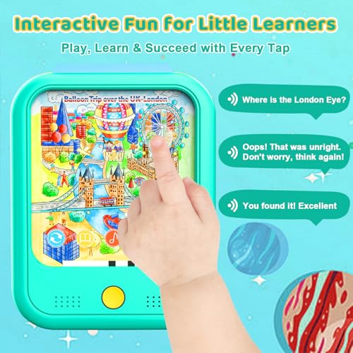 Kids Learning Tablet Bilingual, Educational Learning Toys for Toddlers 3-5 Year Olds, with 2000+ Words and Games, Autism Sensory and Speech Therapy Toys, 3 4 5 6 Year Old Boy Girl Birthday Gift(Green) - Image 3