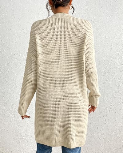 Bsubseach Cardigan Sweaters for Women Fall Outfits Open Front Crochet Sweater with Pocket4