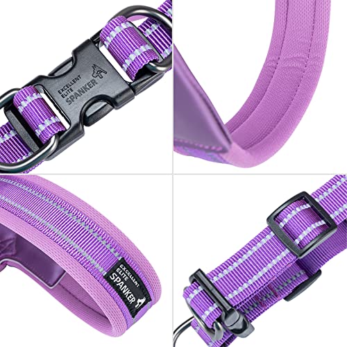 EXCELLENT ELITE SPANKER No Pull Dog Harness Step-in Adjustable Reflective Vest Soft Padded Easy Pet Chest Strap with Leash Clips for Small Medium Large Dogs Walking Training(Purple-M) - Thumbnail 5