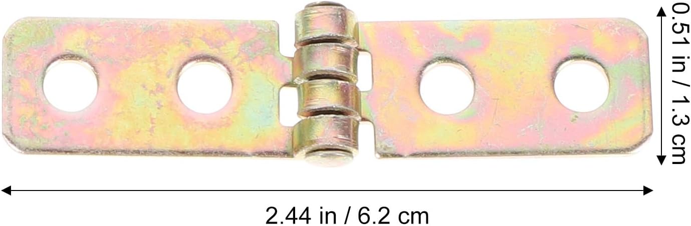 jojofuny 12pcs 60x13mm Folding Cabinet Hinges Heavy-Duty Metal Chest and Drawer Hardware for Door and Box Repair