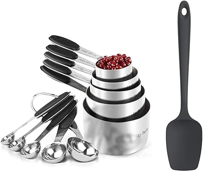 U-Taste 18/8 Stainless Steel Measuring Cups and Spoons Set