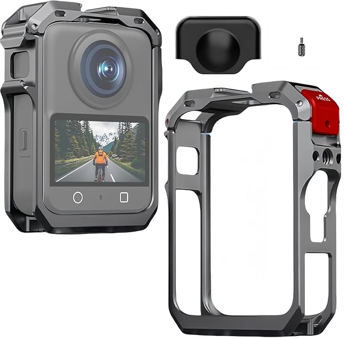 Image of TEKTONIC TCC-OM360 Metal Cage for DJ I Osmo 360 - Protective Camera Cage with Cold Shoe Mounts & 1 /4″ Screw Holes | Vlogging & Action Filming Accessory