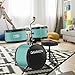 Gammon 3-Piece Junior Drum Set with Throne - Teal, Complete Beginner Kit with Bass Drum, Toms, Cymbal, Pedal, and Drumsticks