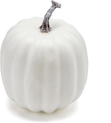 Miniatura 4 de woshilaocai 7 calabazas artificiales, decoración de cosecha de otoño, Acción de GraciasHalloween, vacaciones, decoración de casa de campo para el