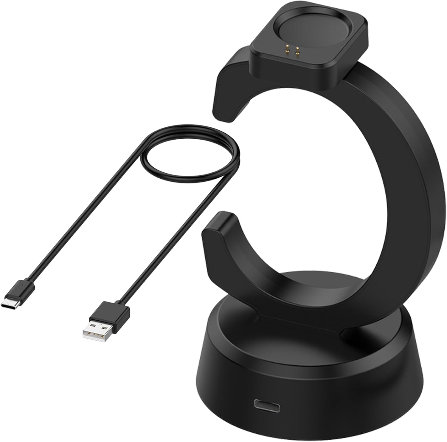 Compatible with Amazfit Active Max Charging Stand, USB-C Charging Cable Charging Dock Charger Station Base for Amazfit Active Max 2026 (Black)