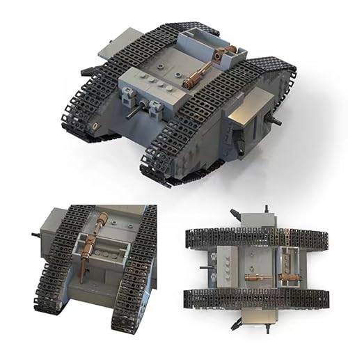 Generic WW1 Military MK Ⅳ Battle Tank Building Blocks Model Educational WW1 Weapon Heavy Black Tank Bricks Toys for Boy Gifts (544 Pieces) Ages 15 and Up T-02 MKⅣ- Wtih Original Box