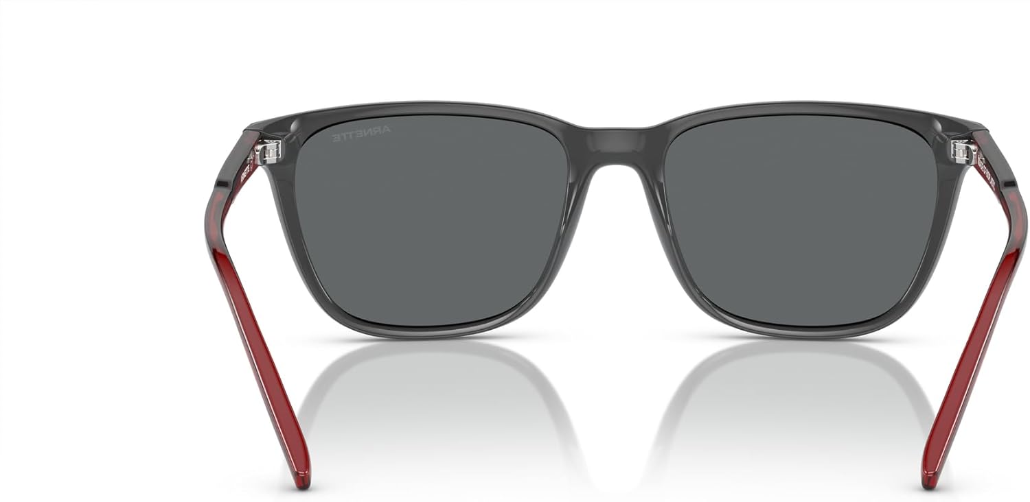 ARNETTE Man Sunglasses Matte Black Frame, Dark Grey Lenses, 57MM