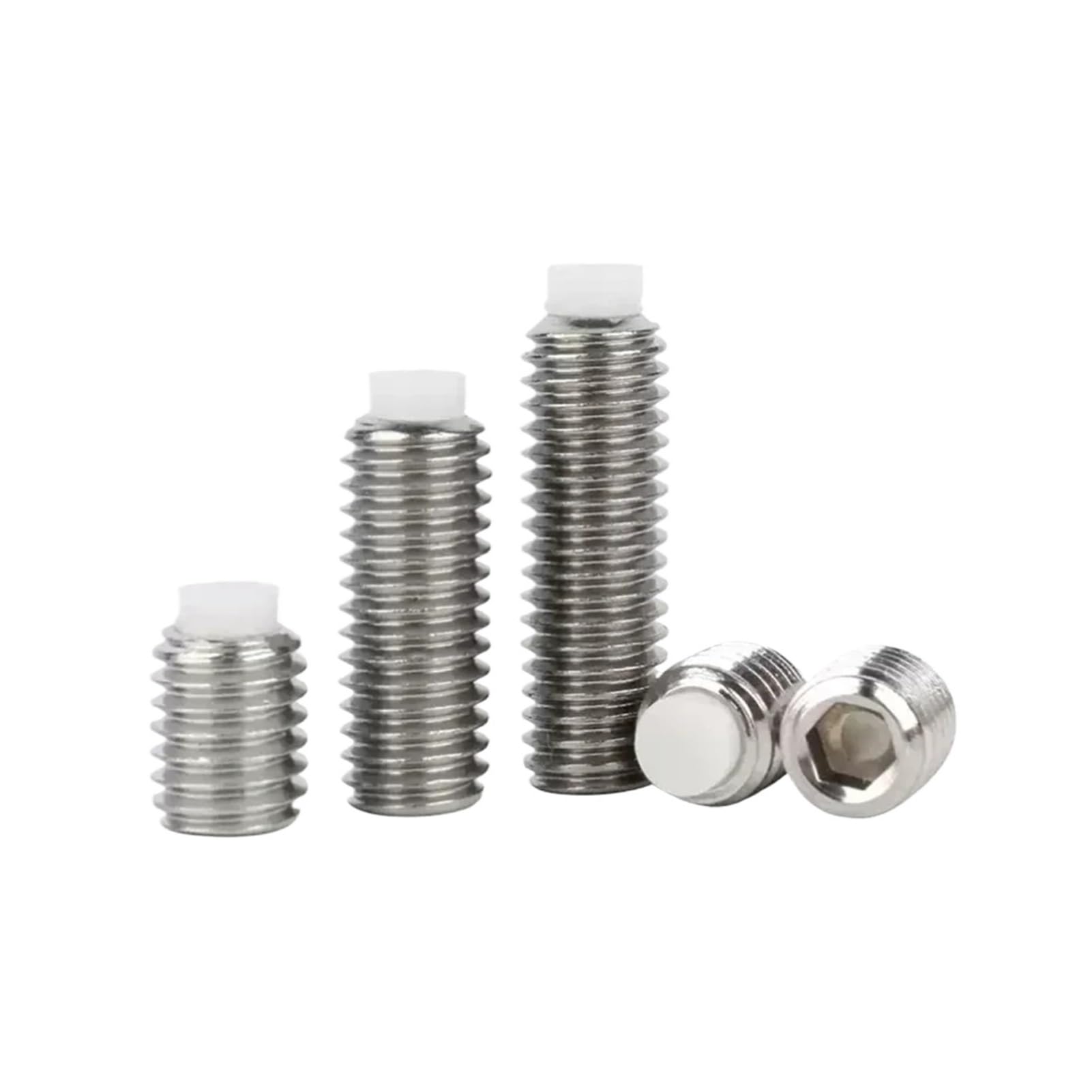 M2 .5 M3 M4 M5 M6 M8 M10 M12 M16 304 In Acciaio Inox Esagono Incassato Plastica Nylon Cane Convesso End Point Punta grub Bolt Set Vite(65mm,M8-5pcs)