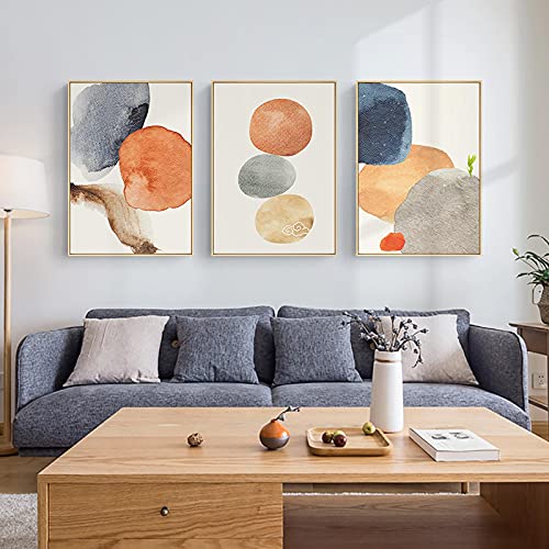 Tableau scandinave abstrait nuage lot de 3 toiles 50x70 cm sans cadre pour salon moderne