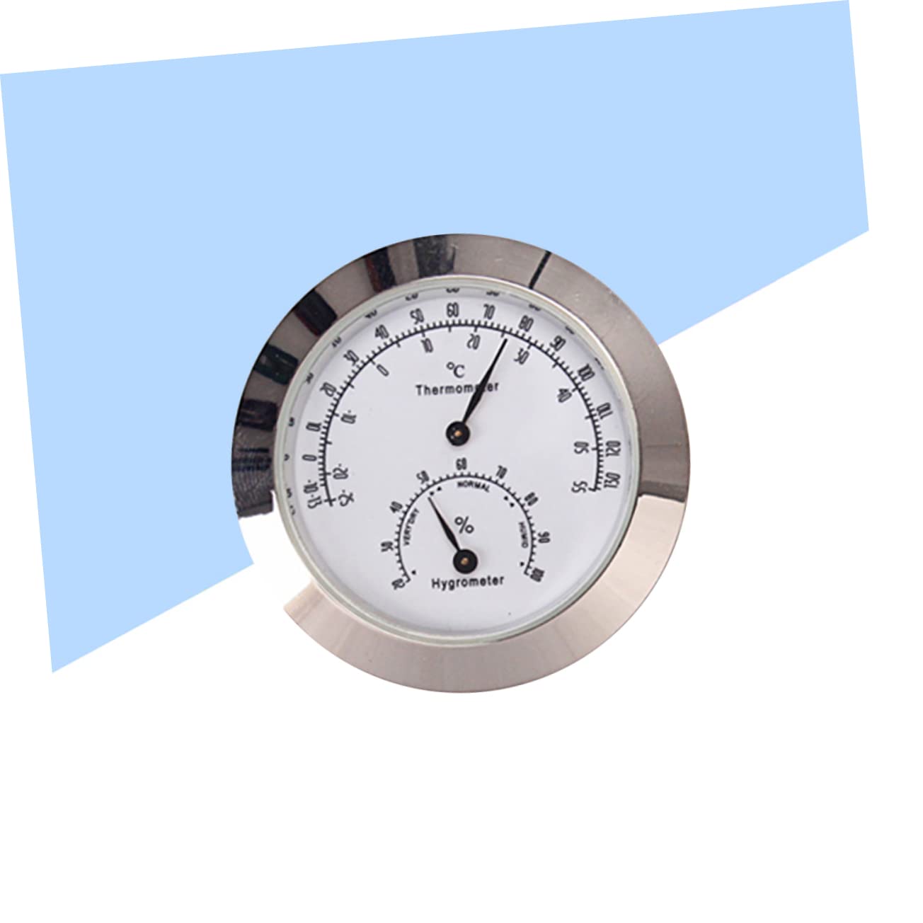 Toddmomy Violin Case Humidity and Temperature Monitor Round Thermometer Hygrometer B103