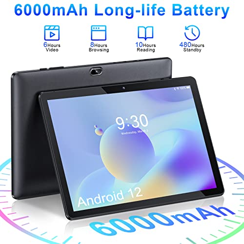 Eaglesoar Tablet 10 Zoll, Tablet Android 12, 2MP 5MP Double Camera, Double Speaker, Quad Core, 2GB RAM 32GB ROM (Erweiterbar auf 128GB),1280x800 HD IPS Touchscreen, WiFi, Bluetooth, 6000mAh Battery – Bild 6
