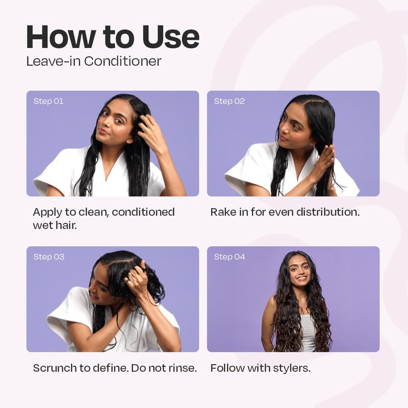 Image of Manetain Leave In Conditioner 200ml for Curly Hair Women | Lightweight Curl Leave In Conditioner for Frizzy Hair | Moisturising, Detangling & Shine Enhancing | Silicone Free, Vegan Formula