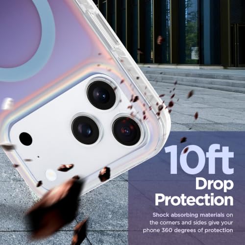 Image of Magnetic Case for iPhone 17 Pro Max [Compatible with Magsafe] | [Anti-Yellowing] [1 Screen Protector] Cute Fashion Iridescent Case for iPhone 17 Pro Max 6.9 inch 2025, Deep Purple