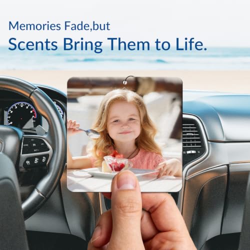 Image of Custom Air Fresheners with Picture for Car | Personalized Photo Gifts; Double-Sided Print; Hanging Ornament; Scent Choice Available; Square Shape