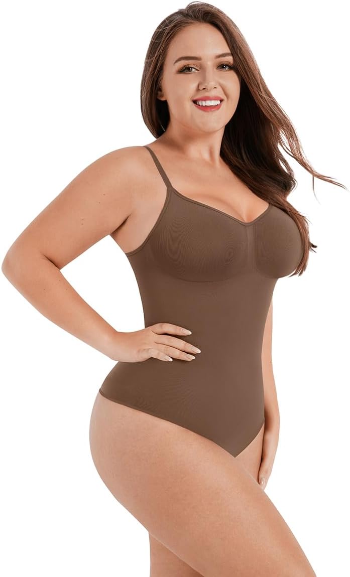 Shapewear Tummy Control Bodysuit Thong or Brief: Sculpting Shaper Tank Top Bodysuits & Snatched Waist Body Suit - Image 6