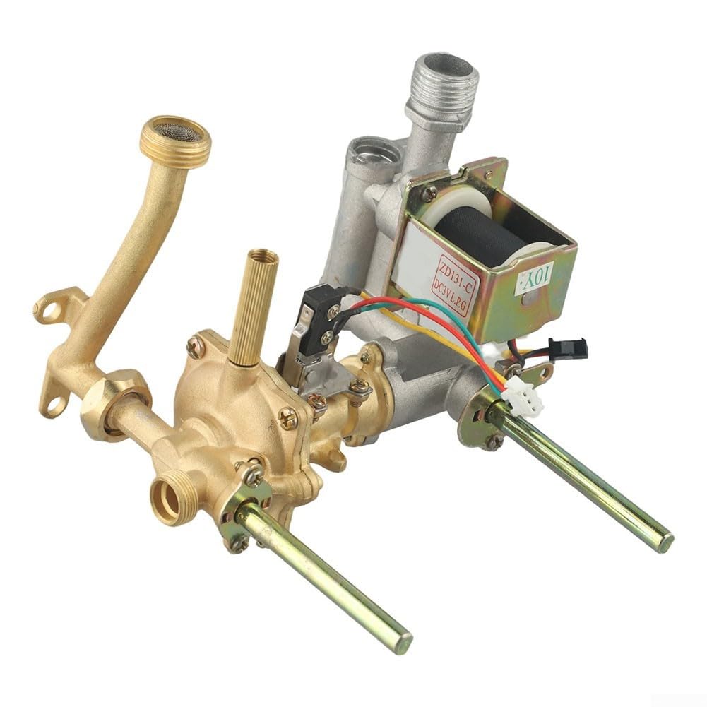 Válvula de enlace de agua y gas para calentadores de agua a gas | Pieza de montaje de cobre de 150 mm para sistemas de calefacción de 7-10 L | Reemplazo de válvula de control proporcional