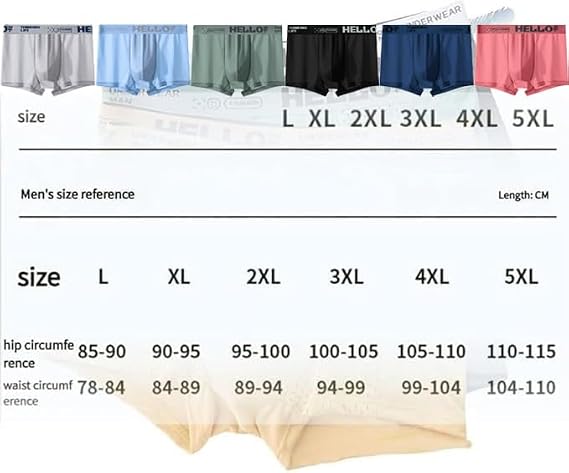 Hello Ice Underwear For Men, HelloBloke Ice - Men's Underwear, Mesh Breathable Ice Silk Cooling Boxer Briefs