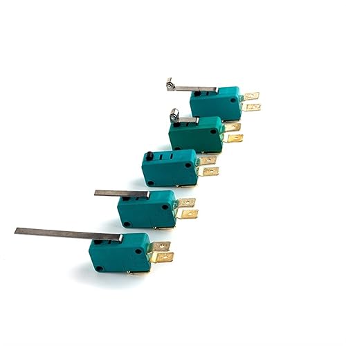Miniatura 2 de Limit Switch Limit Switches 5Pcs Micro Limit Switches 16A 250V 125V NO+NC 6.3mm 3 Pins SPDT Micro Switch 28mm 52mm Arc Roller Lever Touch Switch