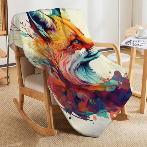 Couverture en flannel super doux renard haut de gamme 180x200