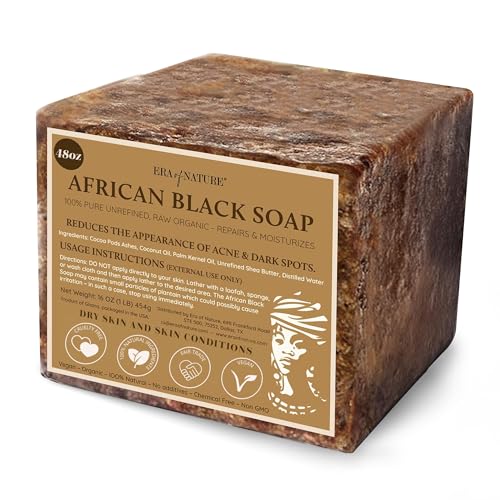 era of nature Best Raw ORGANIC AFRICAN BLACK SOAP