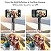 PJE Vlog Selfie Monitor Screen iPhone, 4K 30fps Recording, Back Camera Selfie Monitor with Bluetooth Remote Control,Magnetic Fixation, 3 Levels of Brightness, Compatible with iPhone & Android