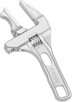Small Adjustable Wrench, Plumbing Hand Wrench Tool | Wide Opening Adjustable Wrench for Automobile Plumbing and Home Repair, Monkey Wrench, Wide Tap Wrench, Large Opening, Top Wide Thread Wrench,