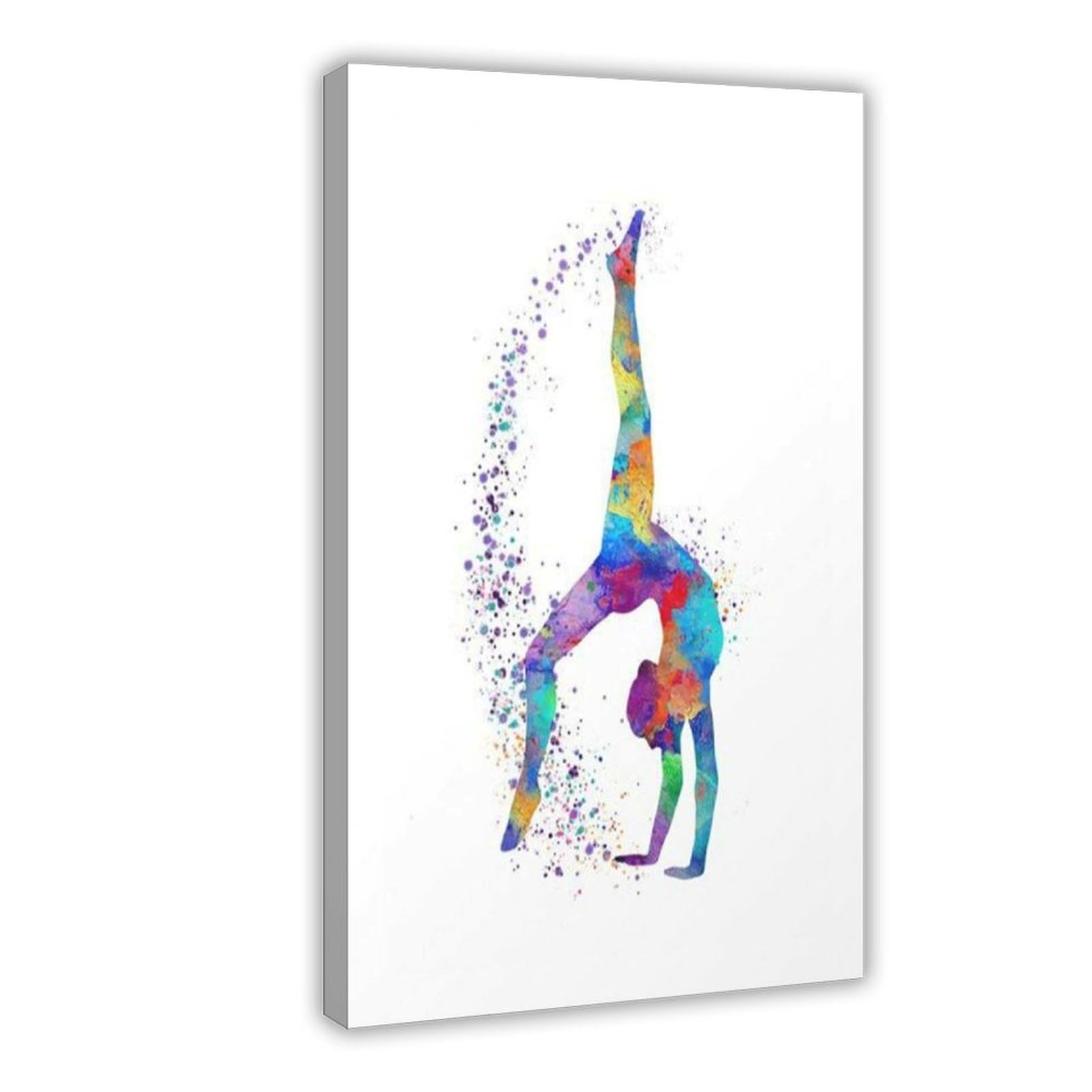 Impression sur toile de gymnastique pour femme, affiche de gymnastique rythmique pour décoration de chambre à coucher, bureau, cadre cadeau : 30 x 45 cm
