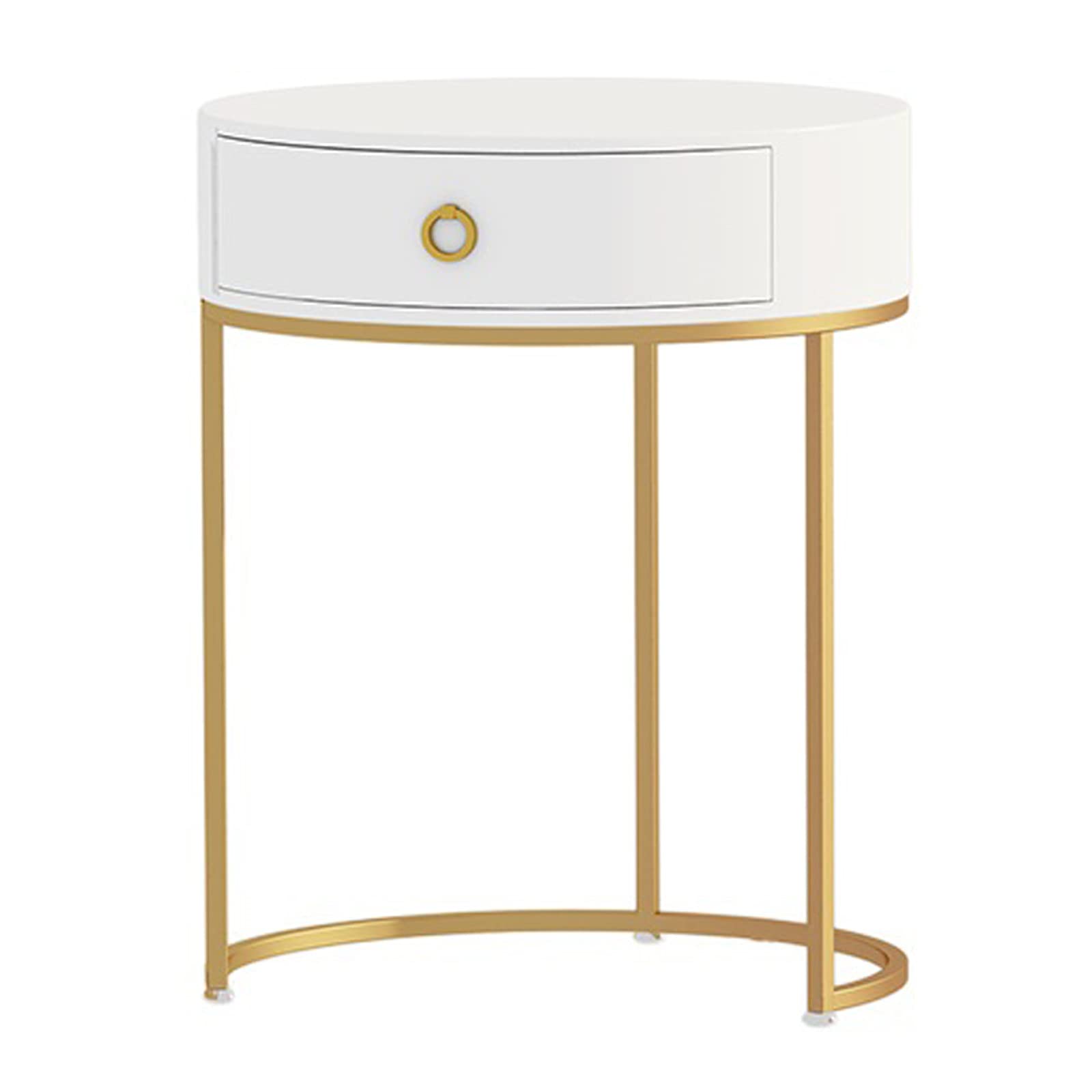 CGCSYZ Dressing Table Modern Mini Dressing Table Round Tabletop Metal Legs Luxury Makeup Vanity No Mirrors and Stools Vanity Table