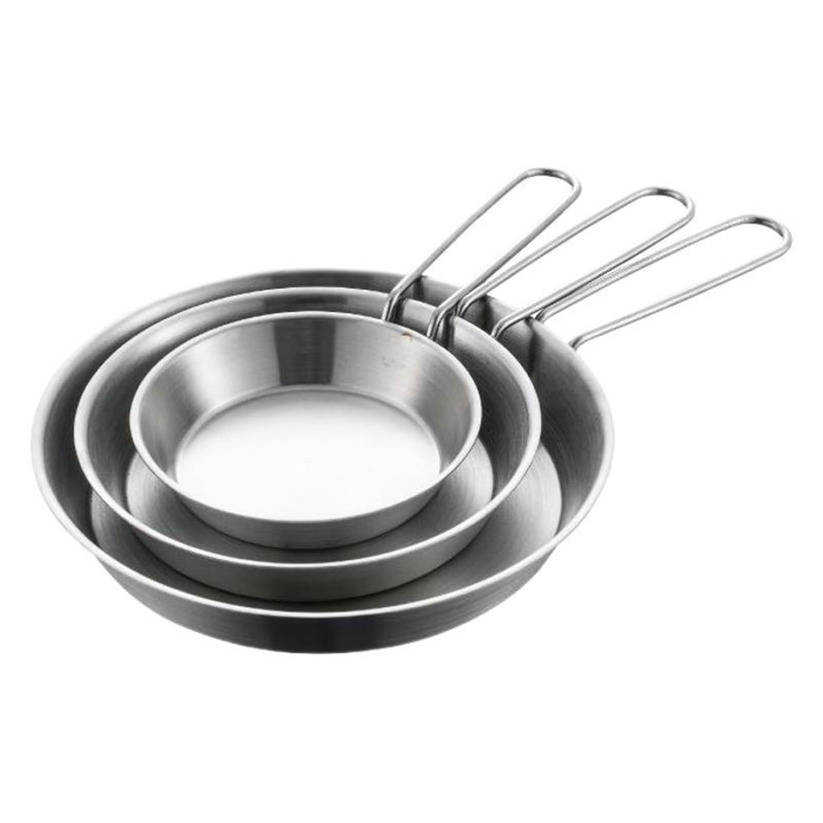 MICFENY 3Pcs Nonstick Outdoor Cooking Pans Portable Frying Pans with Removable Handle Quick Heating Skillets Outdoor Cookware