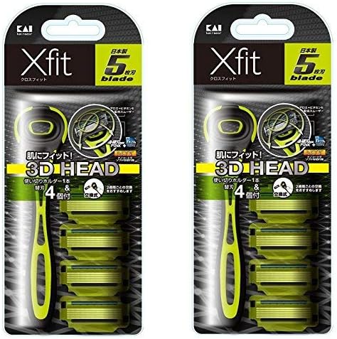 Amazon Co Jp まとめ買い Xfit クロスフィット 5枚刃カミソリ 4p スリムパック 2セット ビューティー
