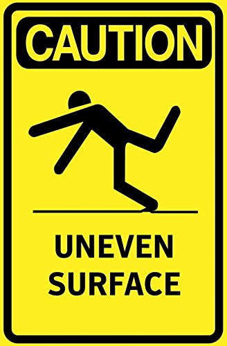 Caution Uneven Surface Sign 5