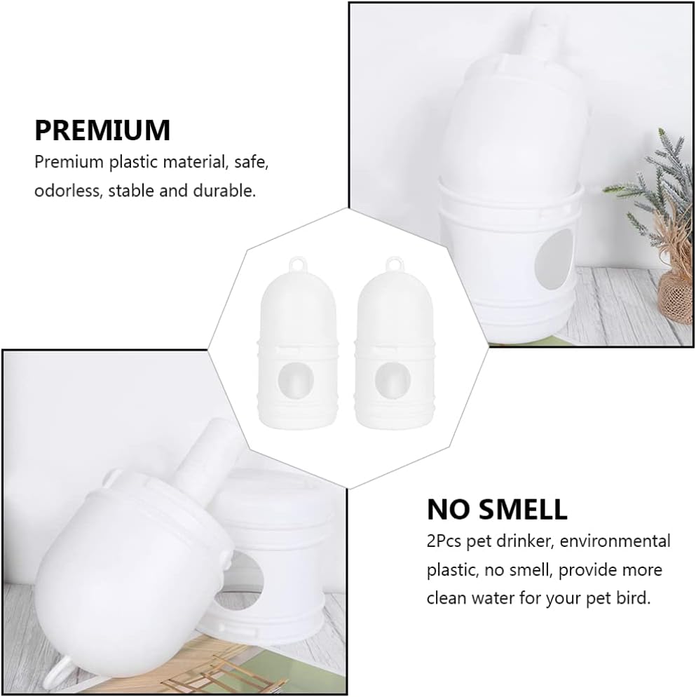 Pigeon Water Dispenser 1L Bird Waterer for Cage Use Easy to Clean Plastic Drinking Fountain for Doves and Small Birds Odorless and Stable Design