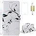 iPhone 7 Plus Case , iPhone 8 Plus Case CASELAND Wallet Case [Premium Design] Stand with Sling Flip PU Leather Case for Apple iPhone 7 Plus iPhone 8 Plus 5.5 inch Butterfly Flower