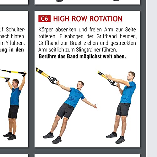 intensic SPORTS Slingtrainer Workout Poster Set | 60 Fitness-Übungen für Slingtraining | Muskelaufbau & Krafttraining Homeworkout Fitnesstraining zuhause ohne Hanteln Sport-Geräte Schlingentrainer