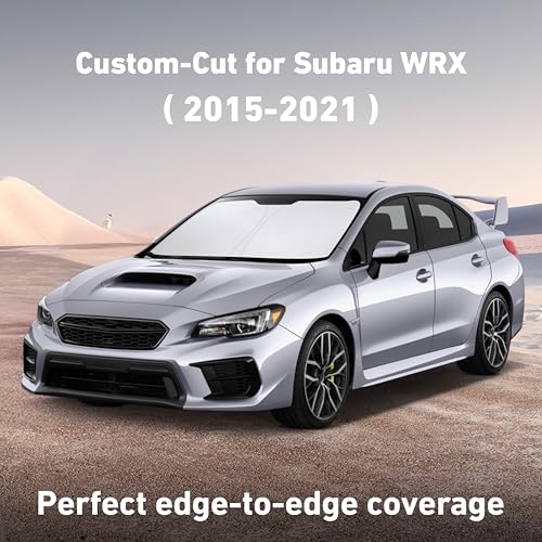 Image of EcoNour Windshield Sunshade Compatible for Subaru WRX STI 2015-2019 2020 2021, Sun Visor for Front Windshield & Window Sun Shade Cover, UV Heat Blocker & Protector, Car Accessories