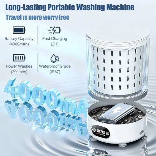 Image of Underwear Washing Machine, Upgrade 2.5L Mini Portable Washing Machine (White1)