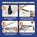 Wallaby Impulse Sealer - 8 inch - Manual Heat Sealer Machine for Mylar Bags - Heavy Duty for Strong, Secure Sealing for Long Term Food Storage - Two Fuse & Strip Replacement Kits Included (White)