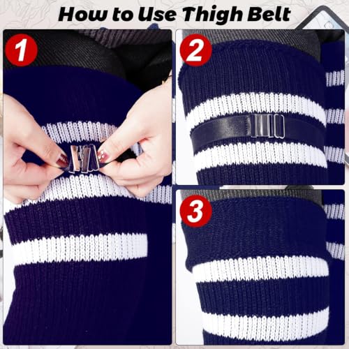 Image of LOUSGUTA Plus Size Thigh High Socks for Thick Thighs- Extra Long Womens Cable Knitted Over Knee High Leg Warmer