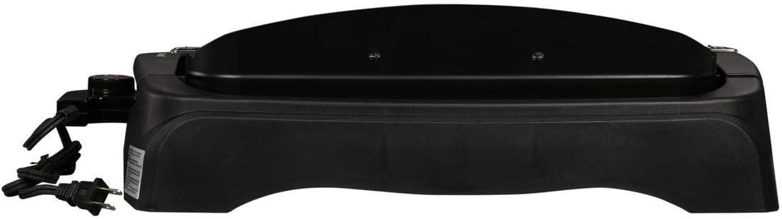 Tayama Non-Stick Electric Grill Ribbed and Solid Surface, black, large (TG-863XLR)