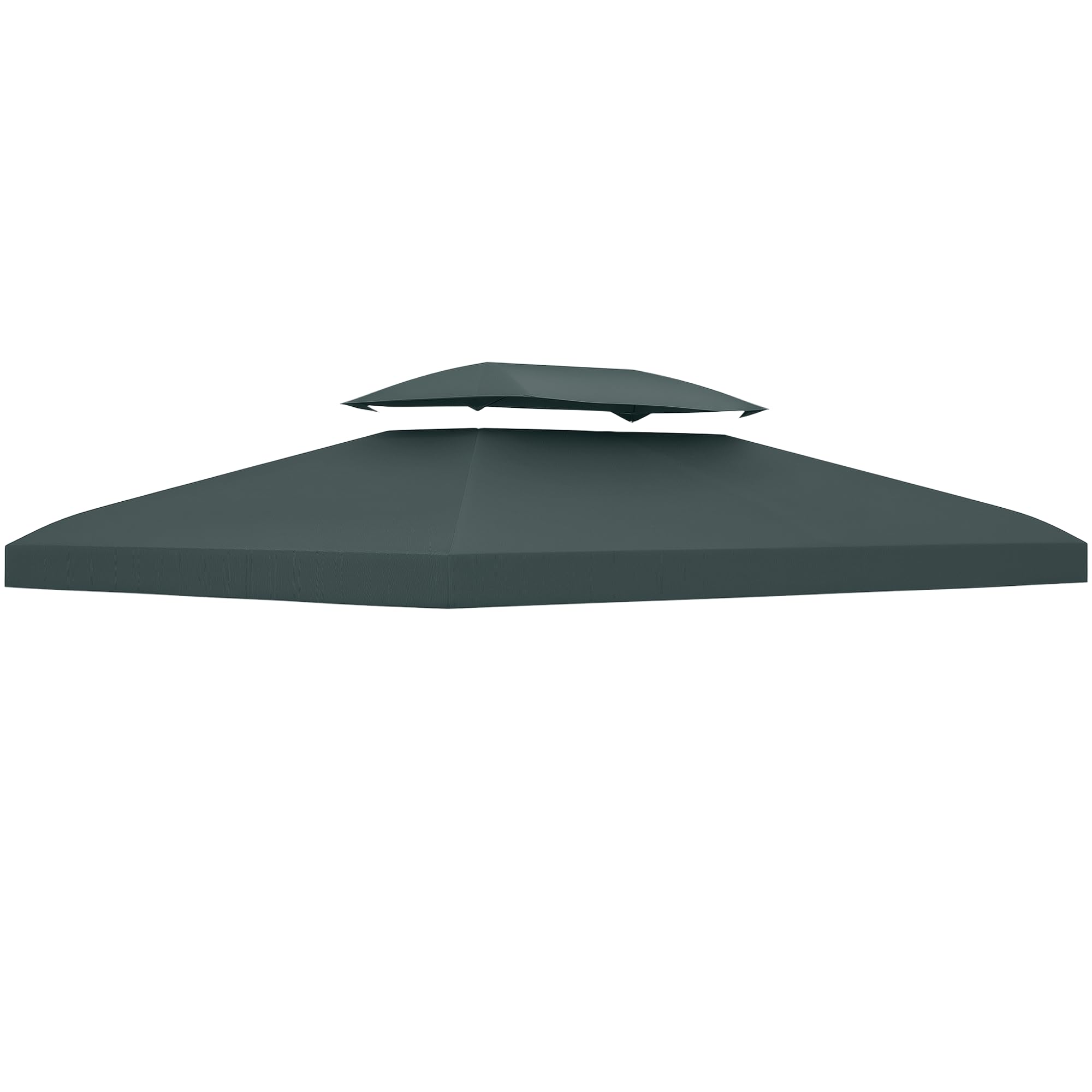 Outsunny Copertura per Gazebo da Giardino Tetto Sostitutivo Anti-UV Impermeabile 3x4m Grigio Antracite