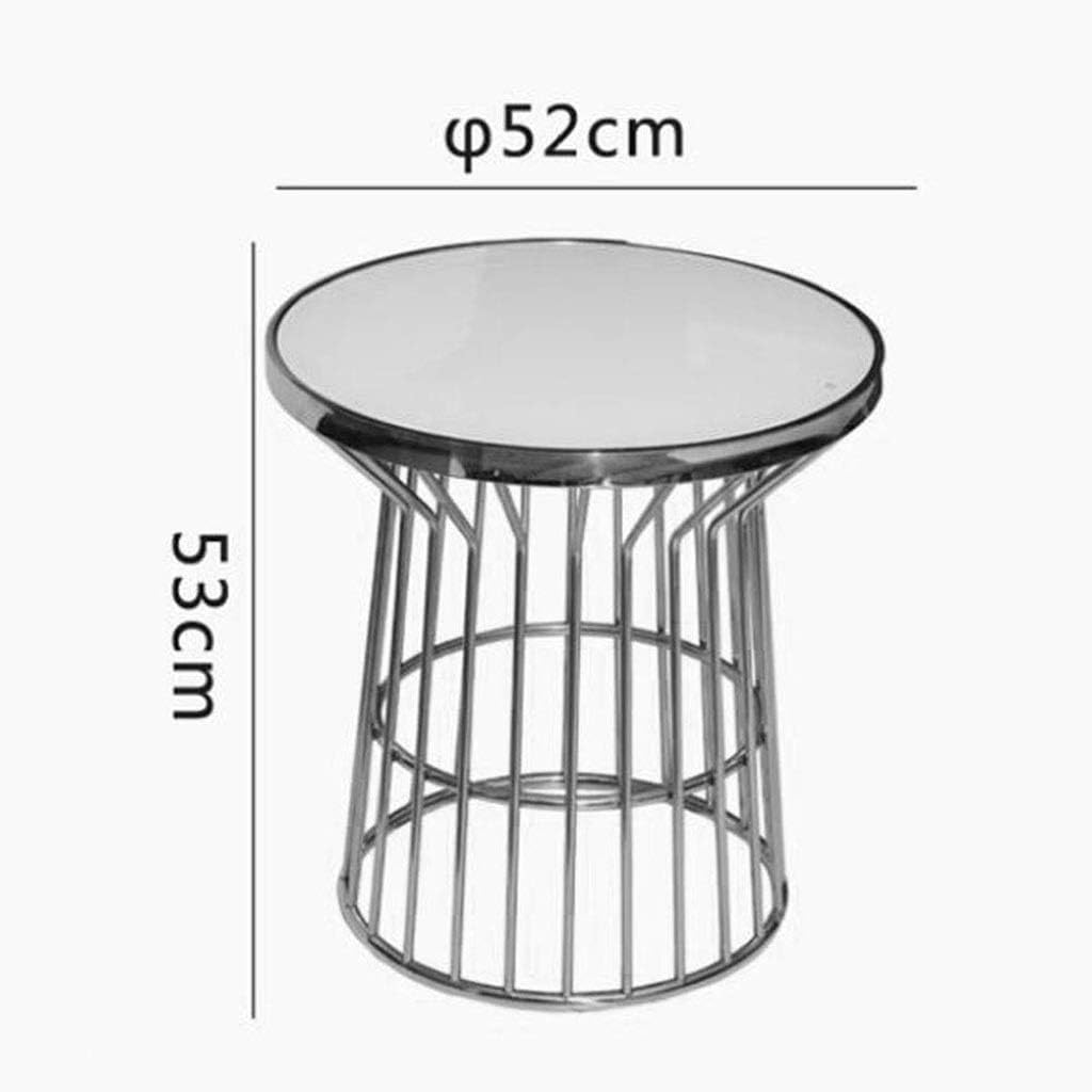 JSEIAJB Small Coffee Table-Outdoor Dining Table, Round Patio Bistro Tempered Glass Table Top with Umbrella Hole, Outside Banquet Furniture for(OneColor)