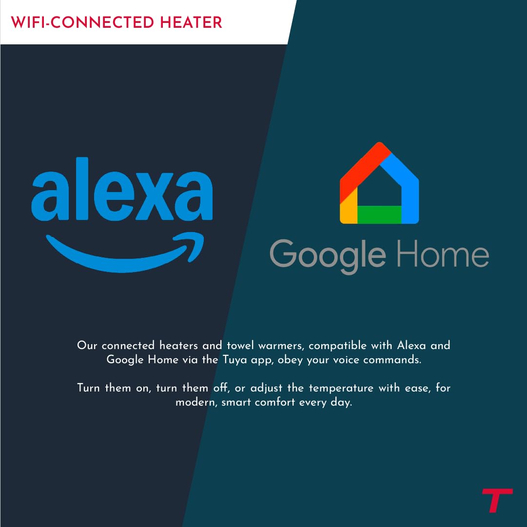 THOMSON - Sèche-serviette électrique sans fluide connecté WiFi 500W COSMO noir
