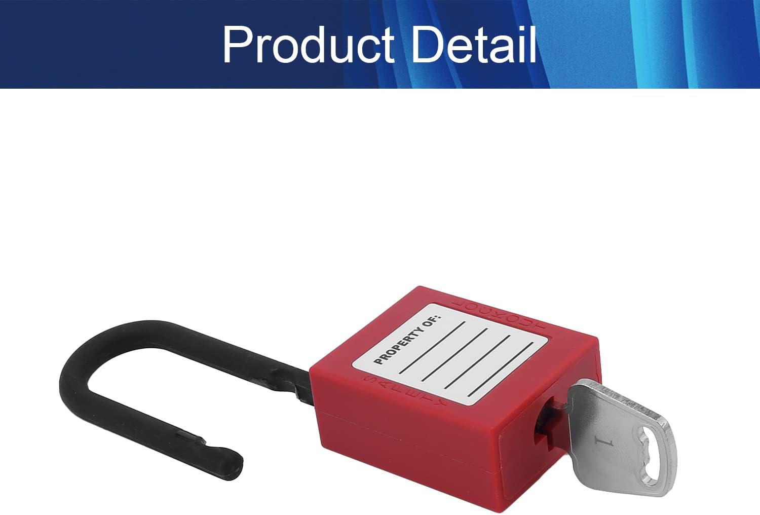 3PCS Lockout Tagout Locks Safety Padlock Loto Locks Keyed Alike PA Lock Out Tag Out Steel Shackle Small Luggage Padlocks Red 3PCS